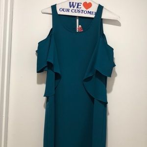 Everly teal occasion dress
